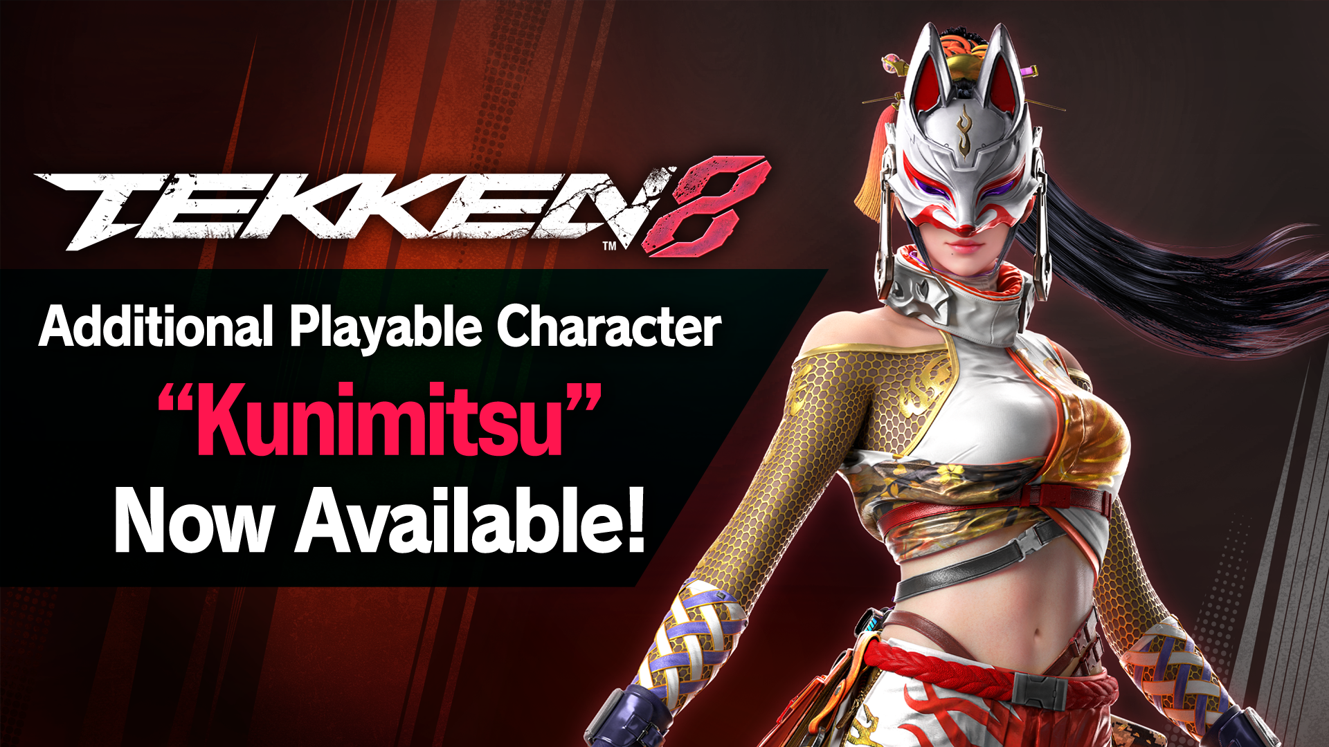Additional Playable Character “Kunimitsu” Now Available!