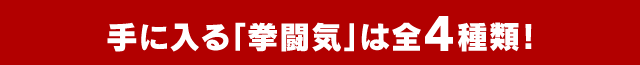 手に入る「拳闘気」は全4種類!