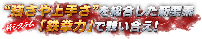 “強さや上手さ”を総合した新要素「鉄拳力」で競い合え！